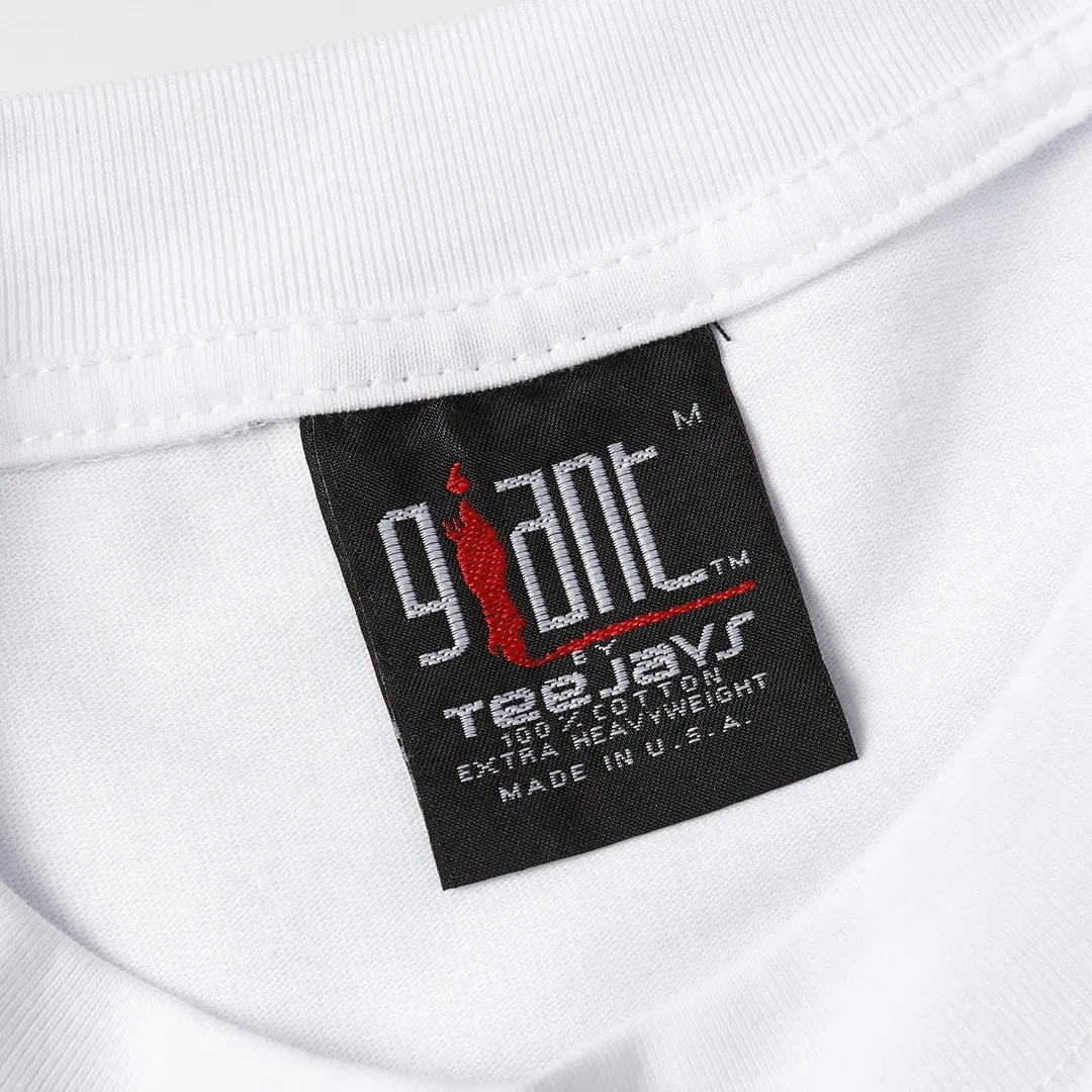 Saint Michael series craft drawing round neck short sleeves Style number: D3181P110 Color: White Size: S M L XL